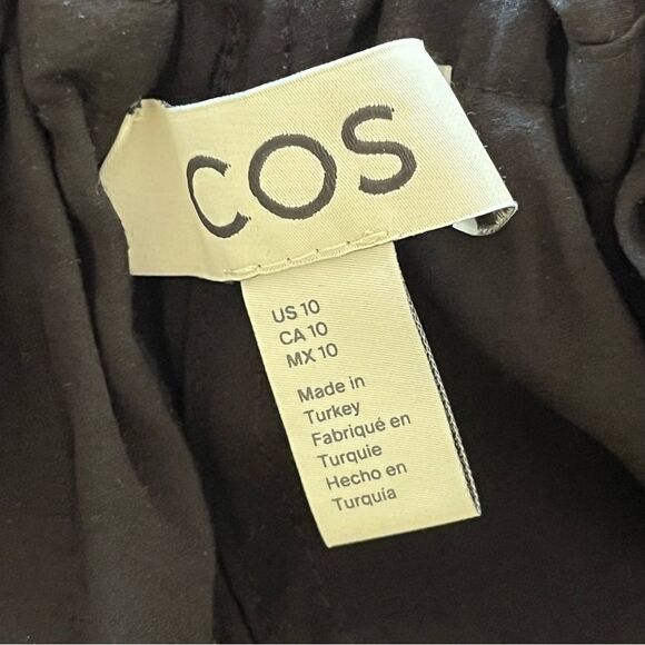 COS Black Ruffled Tunic Dress Size 10 Classic Dramatic Mini - Picture 8 of 12